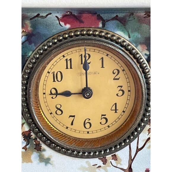 Antique German Mechanical Mantle Clock Pillars Hand Painted Porcelain Not Workin - Picture 2 of 15